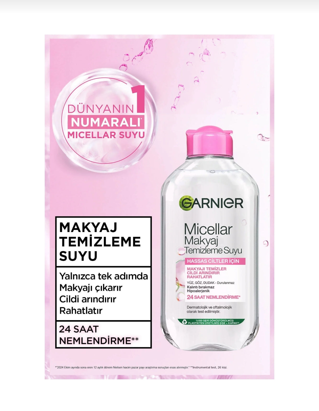 Garnier Micellar Makyaj Temizleme Suyu (200 ml) -Tek Dokunuşta Kusursuz Temizlik
