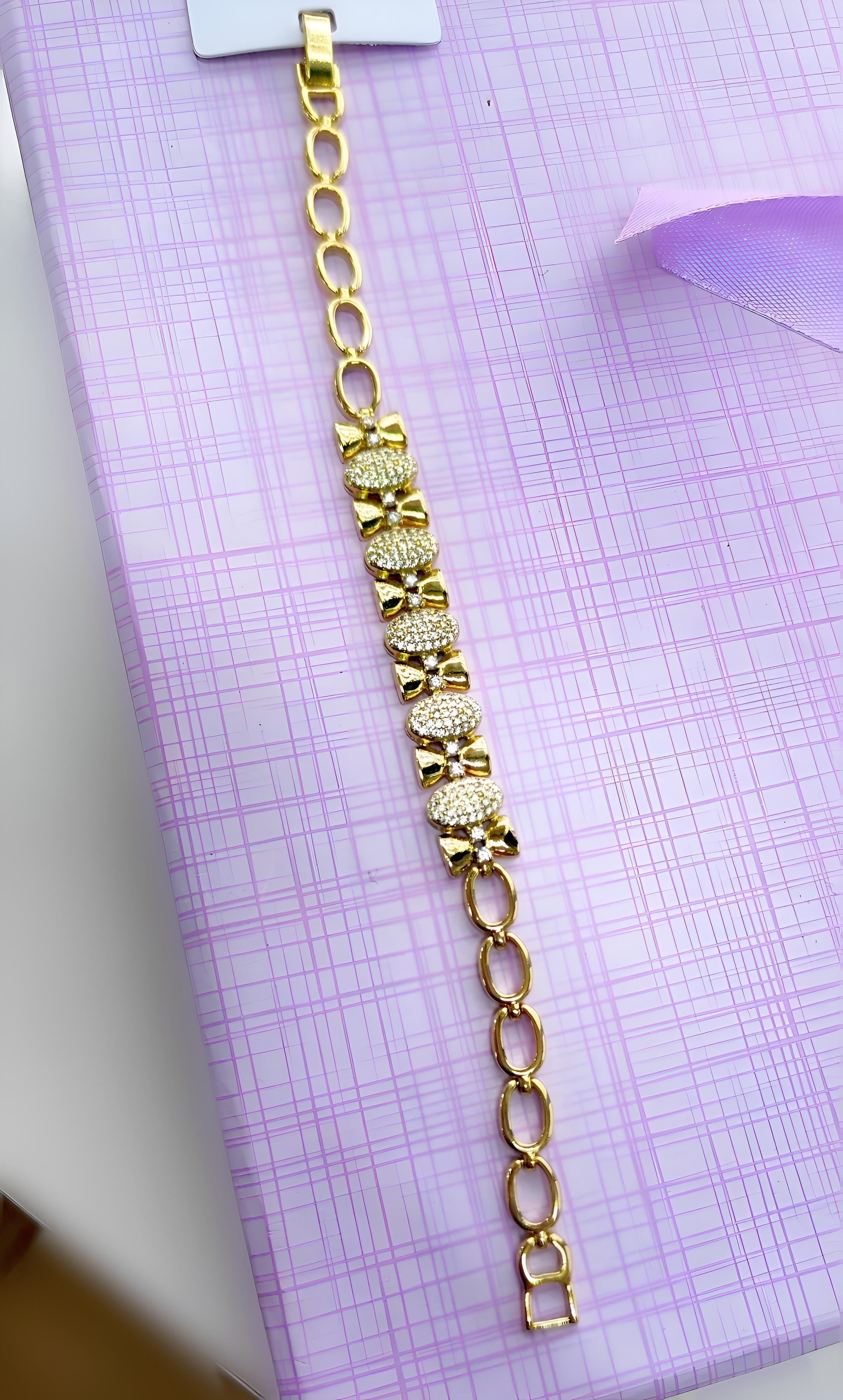 XUPİNG zirkon taşlı 14K bileklik