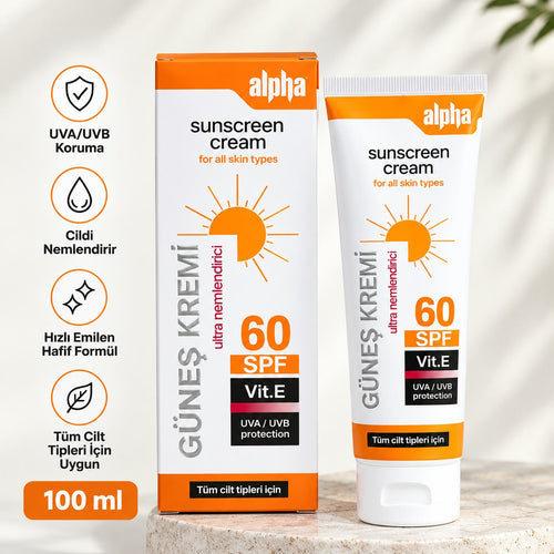 Alpha SPF 60 Güneş Koruyucu Krem – 100 ml ☀️