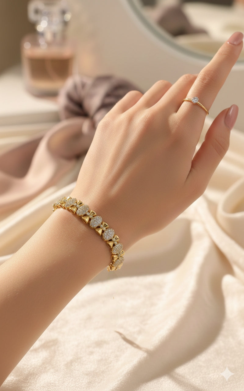 XUPİNG zirkon taşlı 14K bileklik