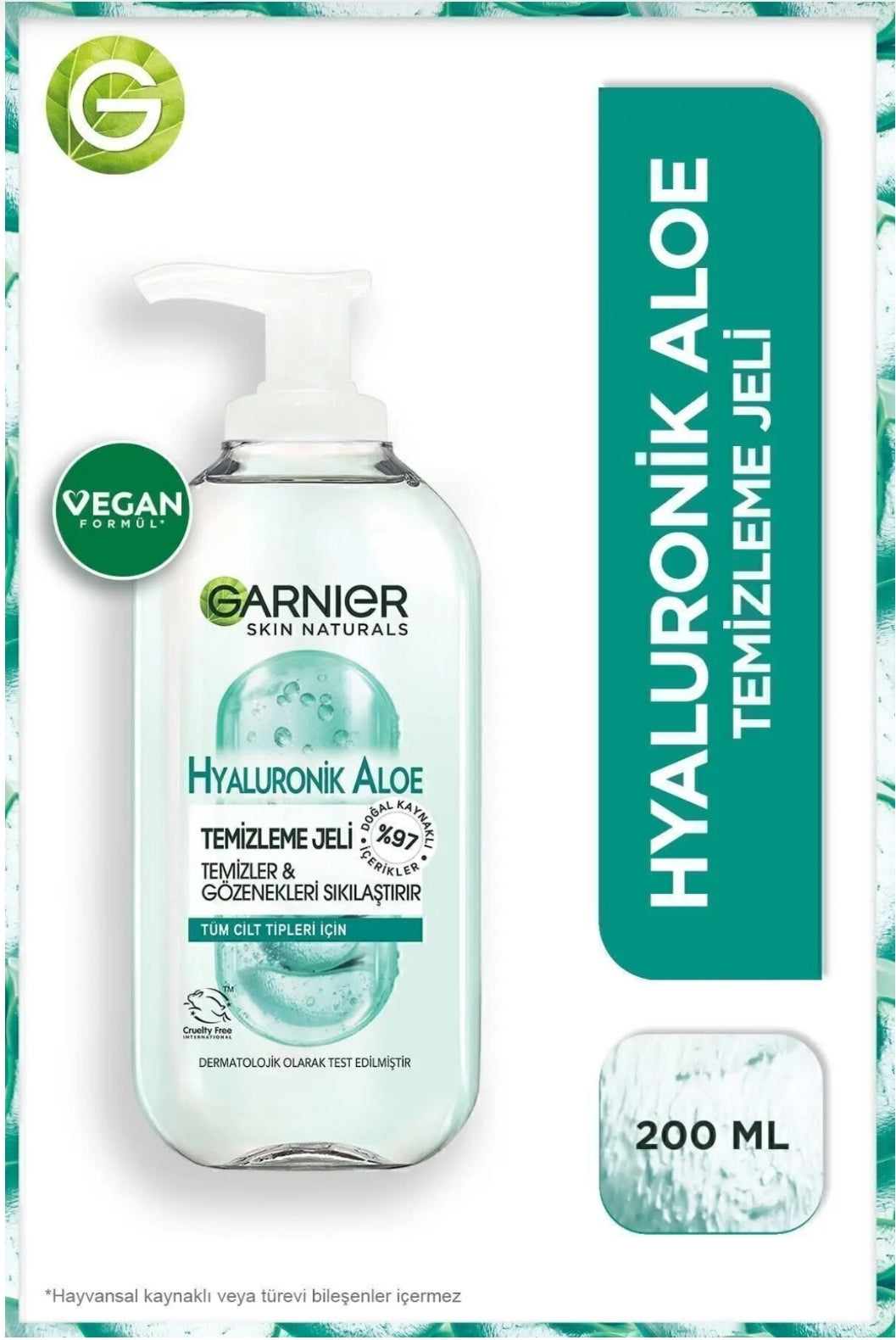Garnier hyaluronik aloe temizleme jeli