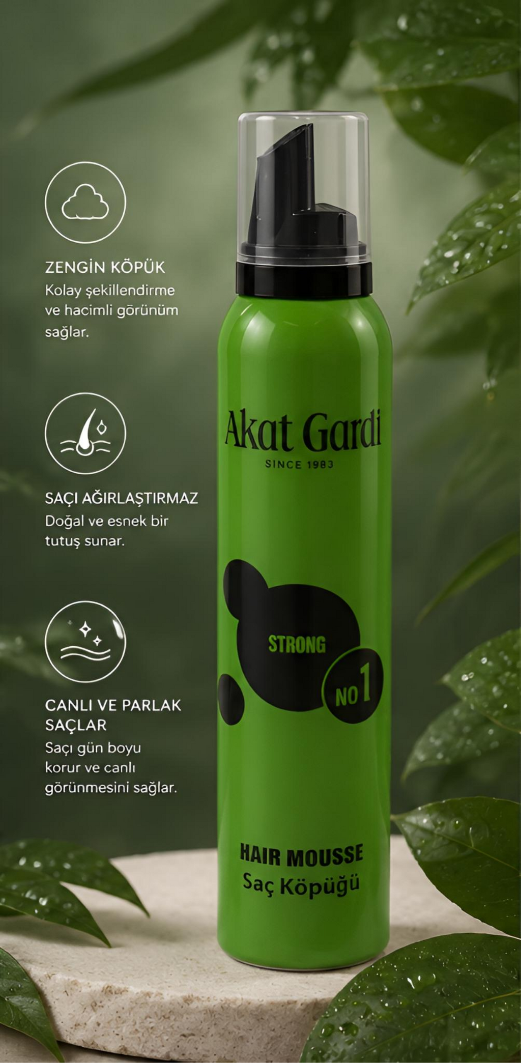 Akat Gardi No:1 storong Saç Köpüğü 200 ML